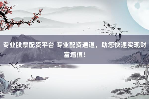 專業(yè)股票配資平臺 專業(yè)配資通道，助您快速實(shí)現(xiàn)財(cái)富增值！